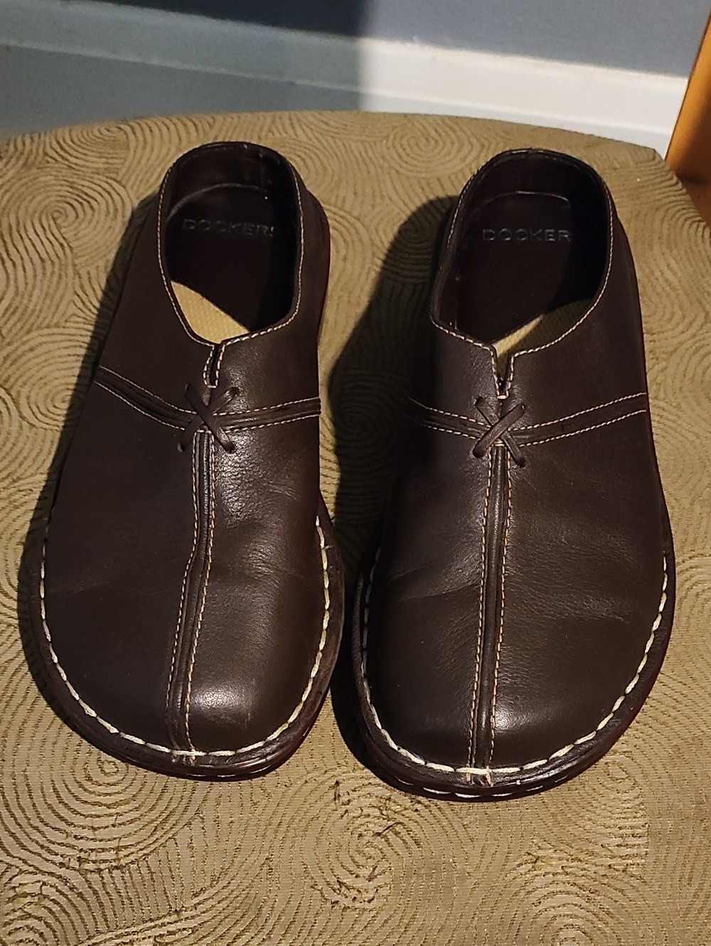 Dockers Women's Dark Brown Leather Slip-On Loafers